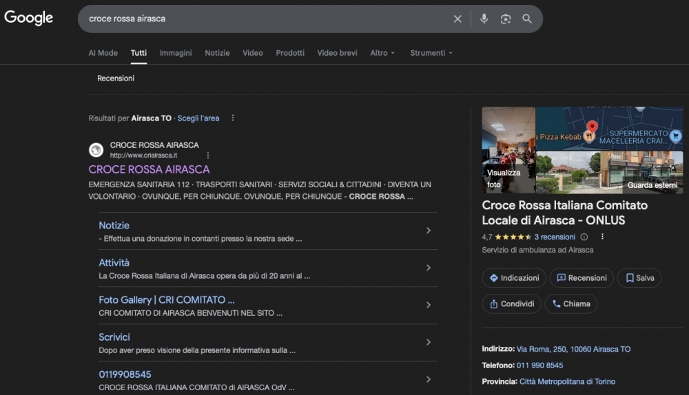 NUOVO SITO DELLA C.R.I. AIRASCA !!! - CROCE ROSSA AIRASCA