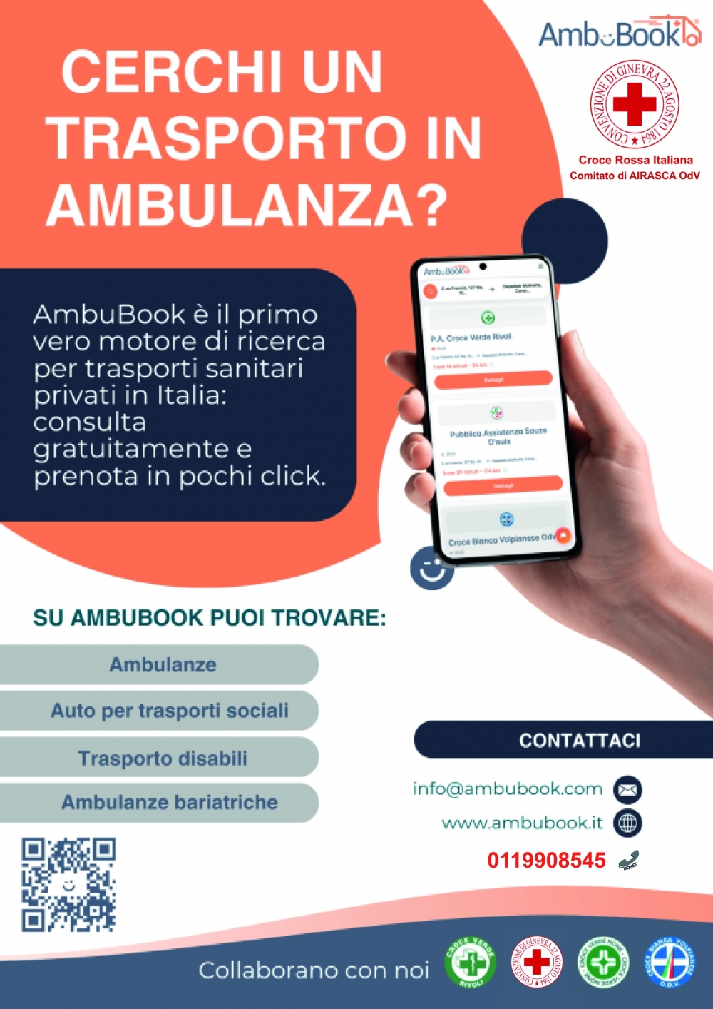 🚨 PRENOTA UN AMBULANZA TRAMITE AMBUBOOK 🚨 - CROCE ROSSA AIRASCA