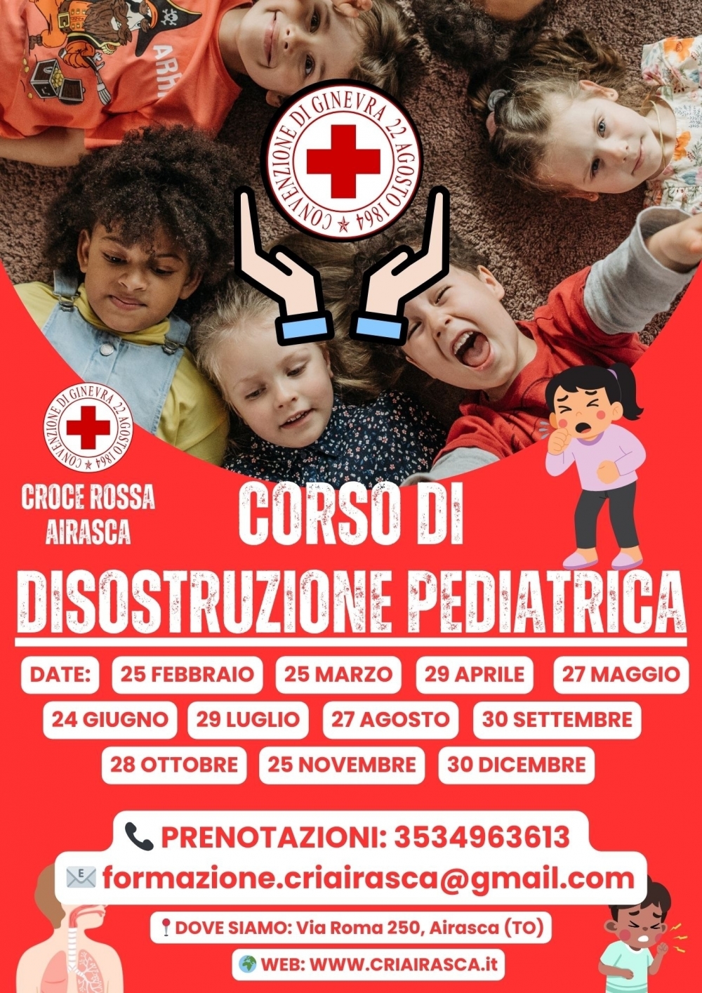 CORSO DI DISOSTRUZIONE PEDIATRICA - CROCE ROSSA AIRASCA